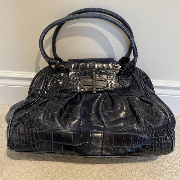 Vintage structured leather handbag - Picture 3 of 6